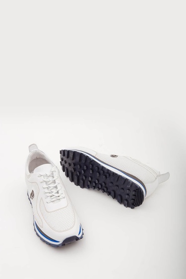  Tamer Tanca Erkek Hakiki Deri Beyaz Casual Ayakkabı