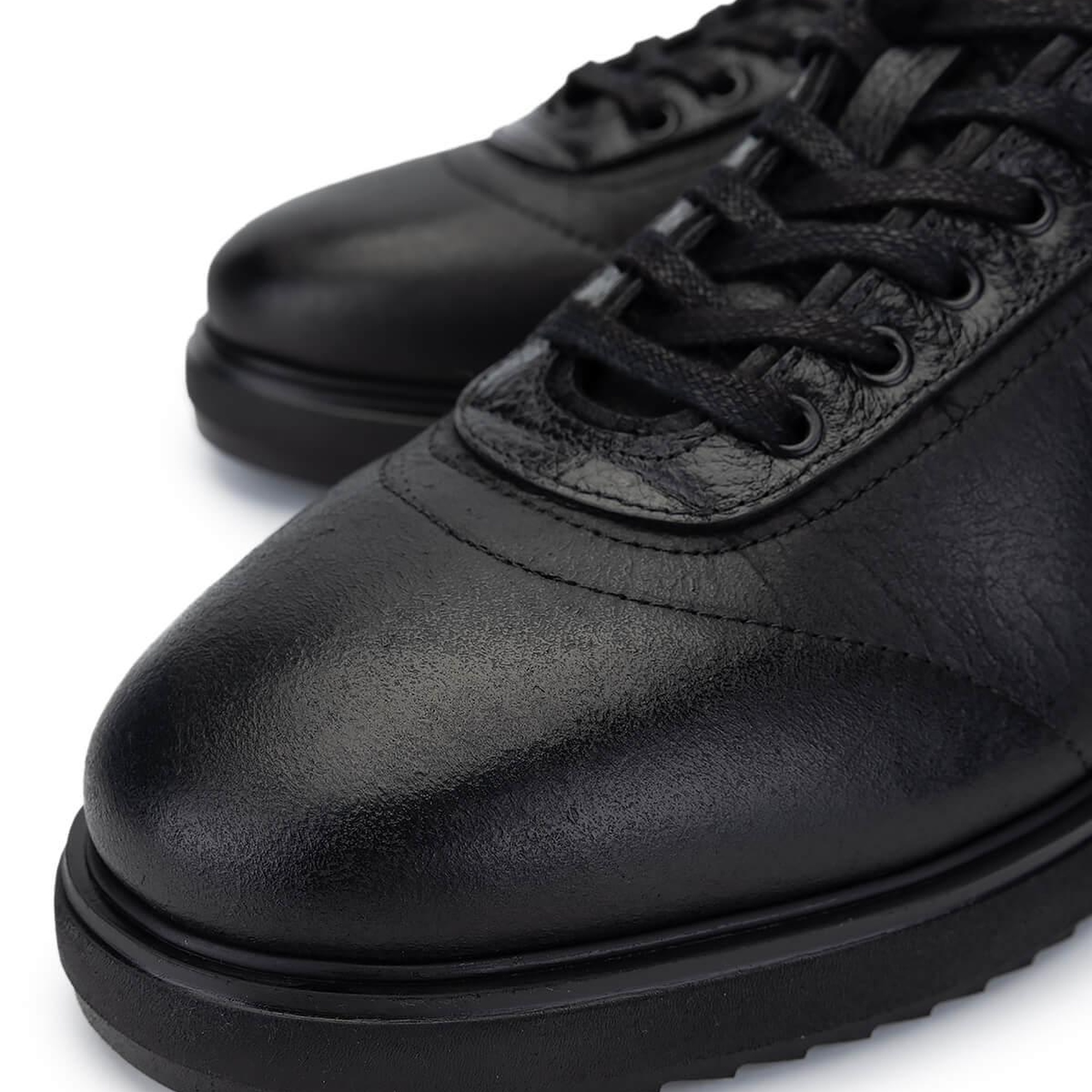 Tamer Tanca Erkek Hakiki Deri Siyah Casual Ayakkabı