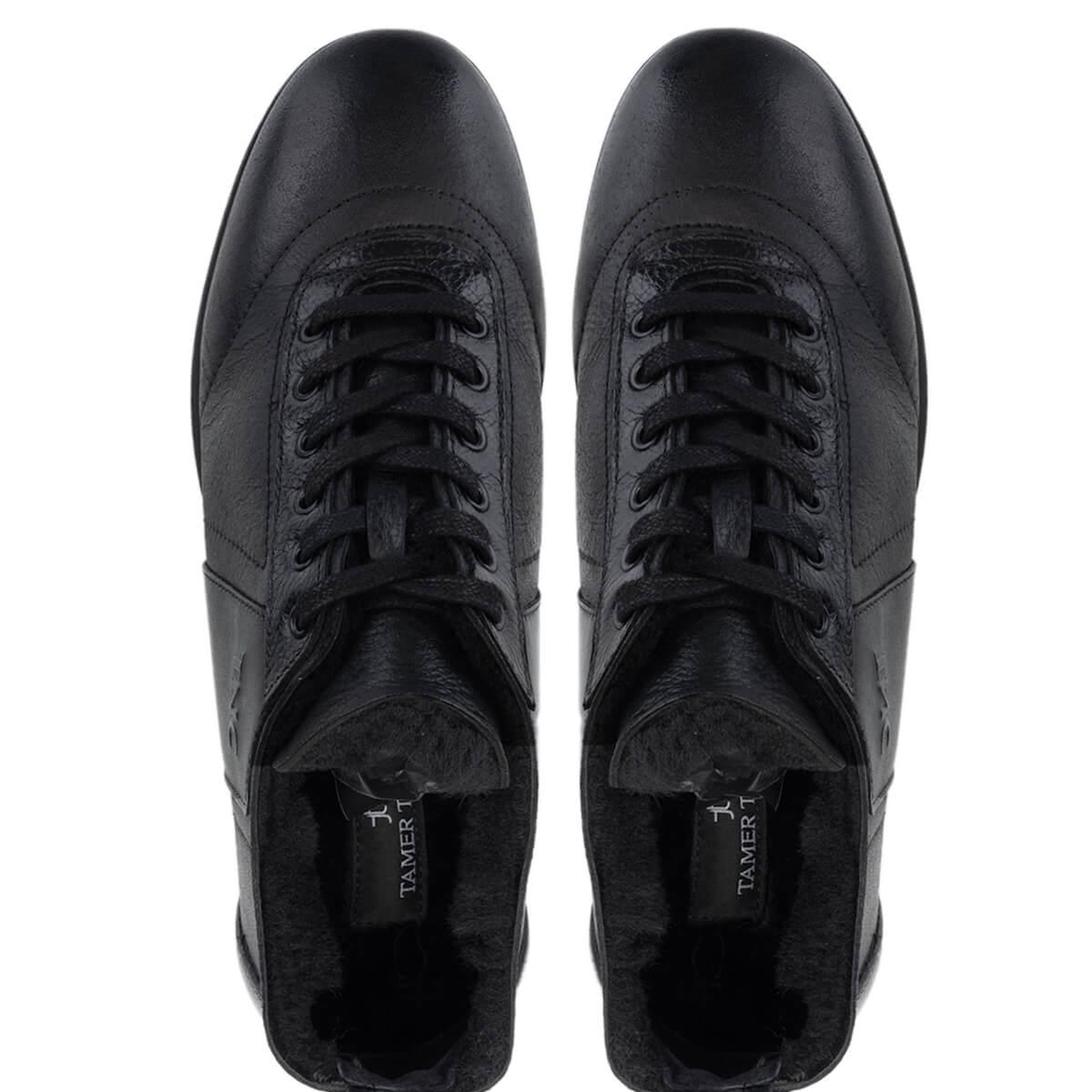 Tamer Tanca Erkek Hakiki Deri Siyah Casual Ayakkabı