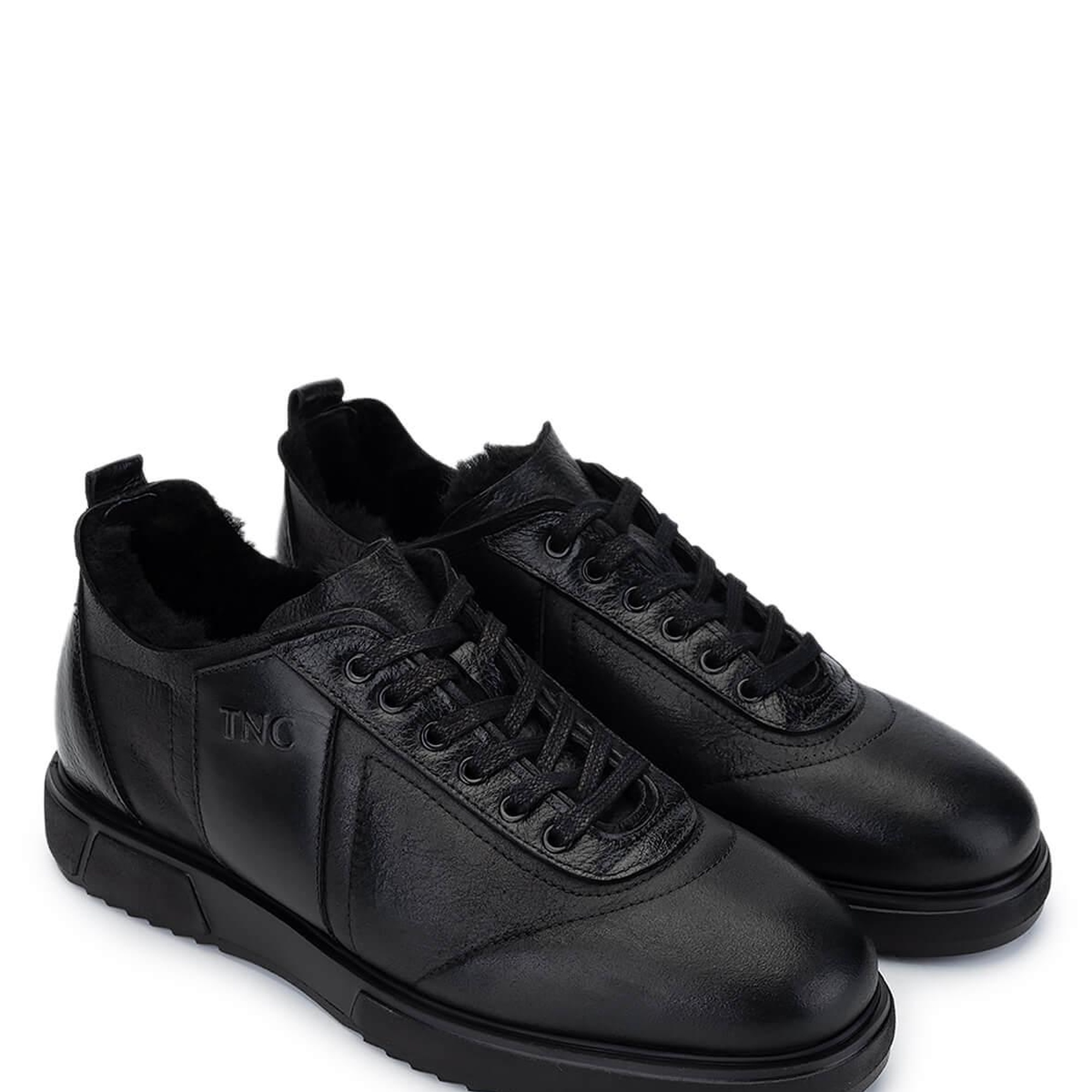 Tamer Tanca Erkek Hakiki Deri Siyah Casual Ayakkabı