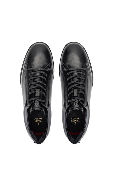  Tamer Tanca Erkek Hakiki Deri Siyah Deri Casual Ayakkabı