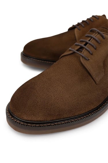  Tamer Tanca Erkek Hakiki Deri Tütün Süet Casual Ayakkabı