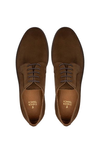  Tamer Tanca Erkek Hakiki Deri Tütün Süet Casual Ayakkabı