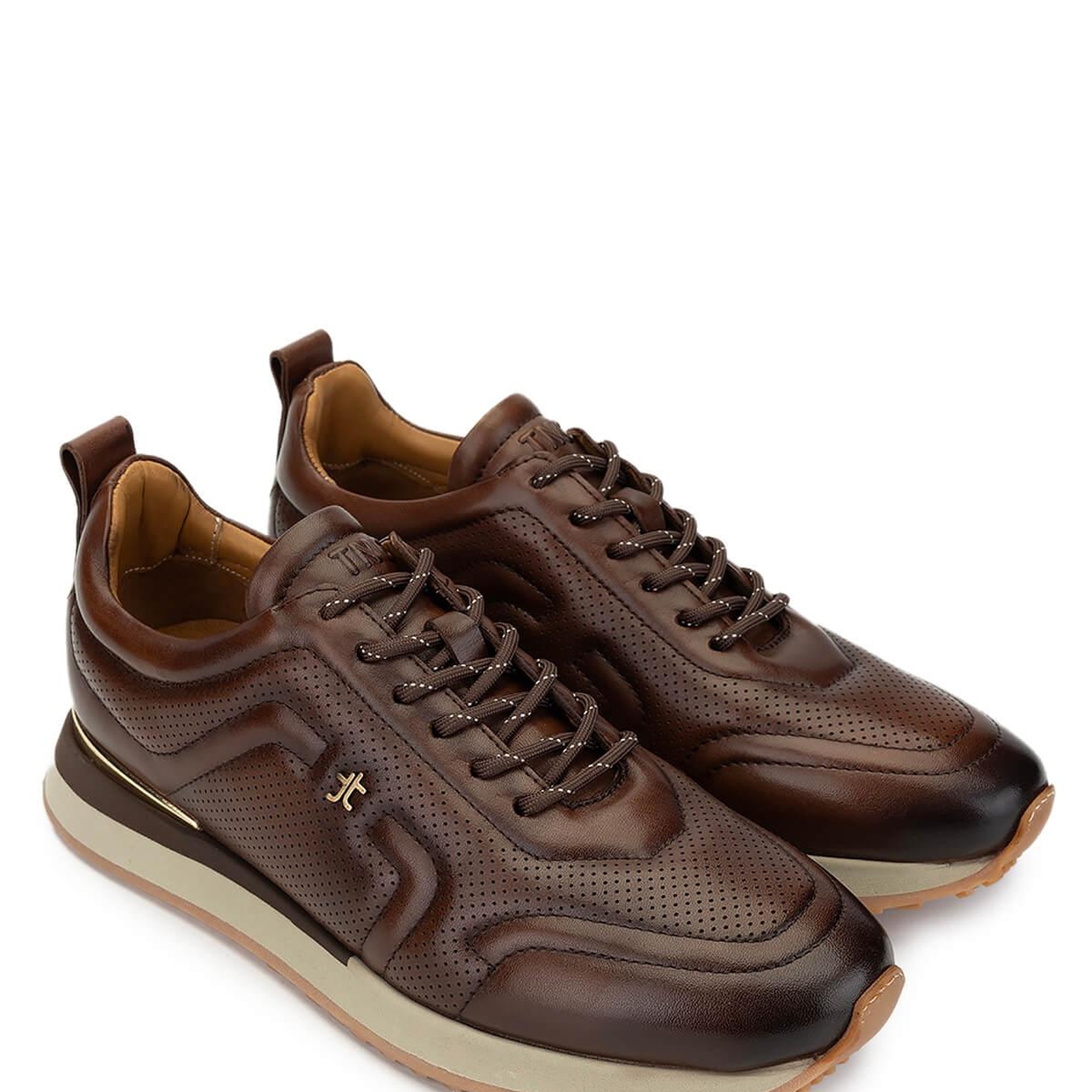 Tamer Tanca Erkek Hakiki Deri Kahverengi Sneakers & Spor Ayakkabı