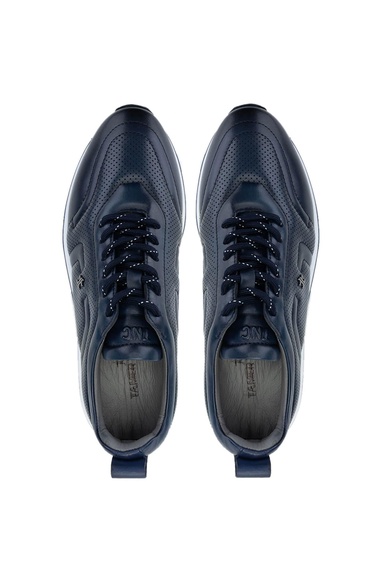  Tamer Tanca Erkek Hakiki Deri Lacivert Sneakers & Spor Ayakkabı