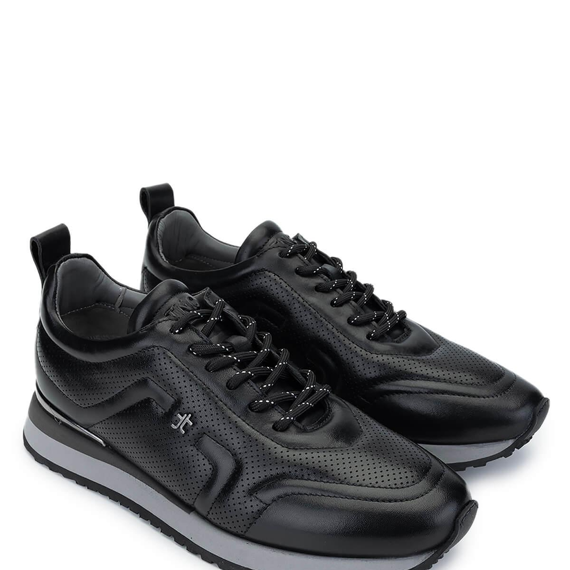 Tamer Tanca Erkek Hakiki Deri Siyah Sneakers & Spor Ayakkabı