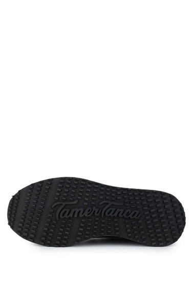  Tamer Tanca Erkek Hakiki Deri Siyah Sneakers & Spor Ayakkabı