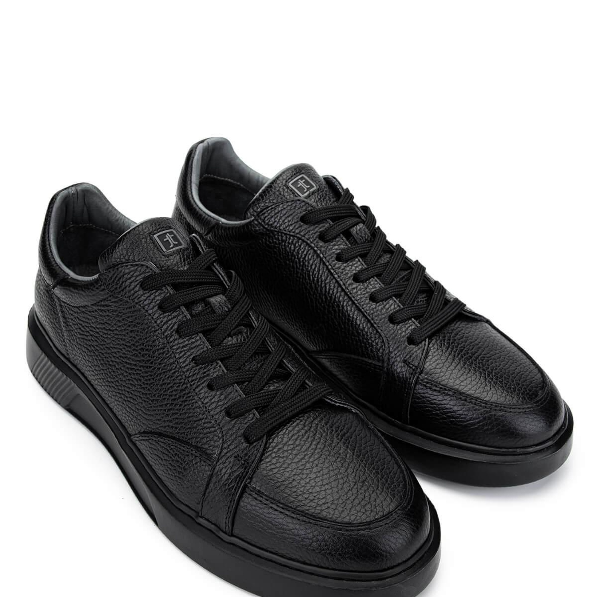 Tamer Tanca Erkek Hakiki Deri Siyah Floter Sneakers & Spor Ayakkabı