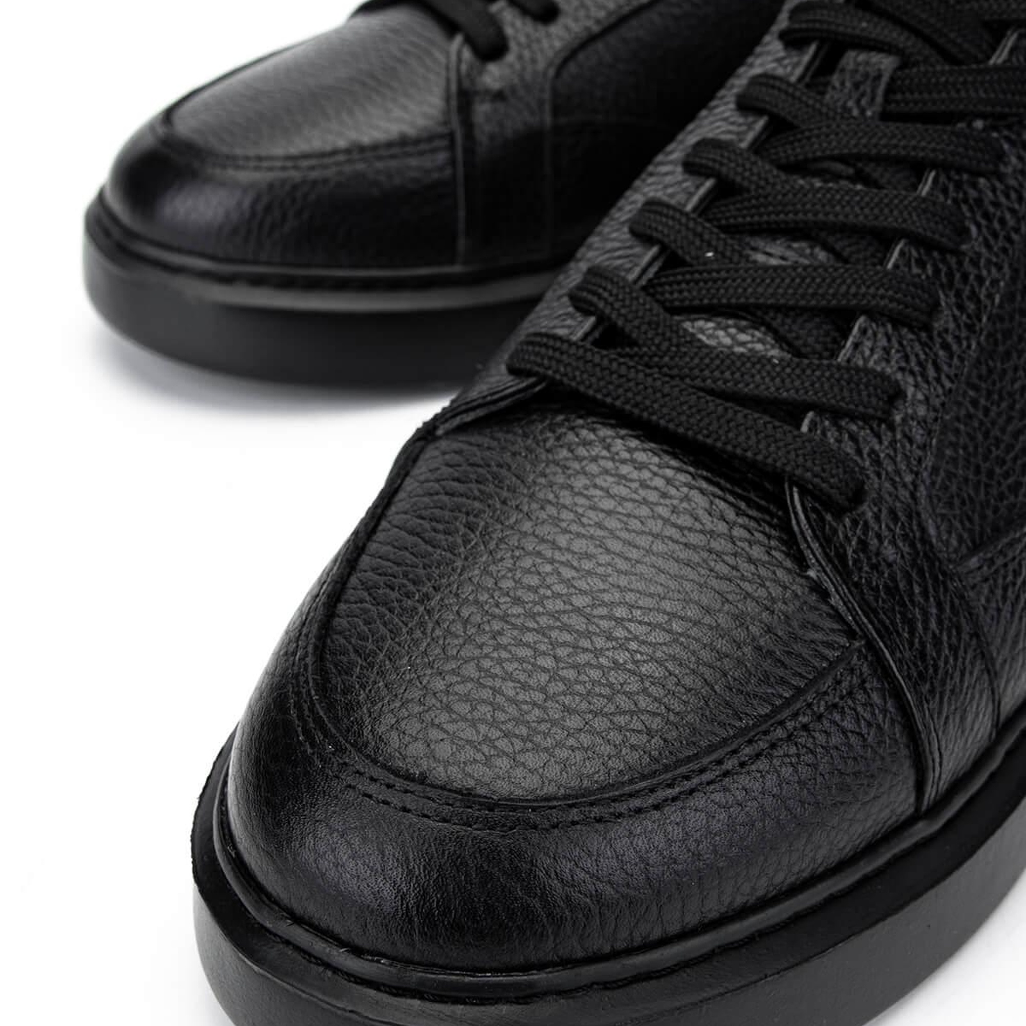 Tamer Tanca Erkek Hakiki Deri Siyah Floter Sneakers & Spor Ayakkabı