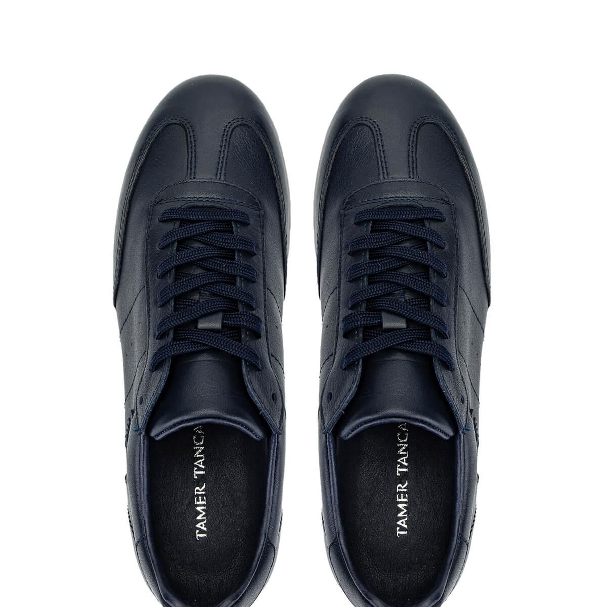 Tamer Tanca Erkek Hakiki Deri Lacivert Sneakers & Spor Ayakkabı