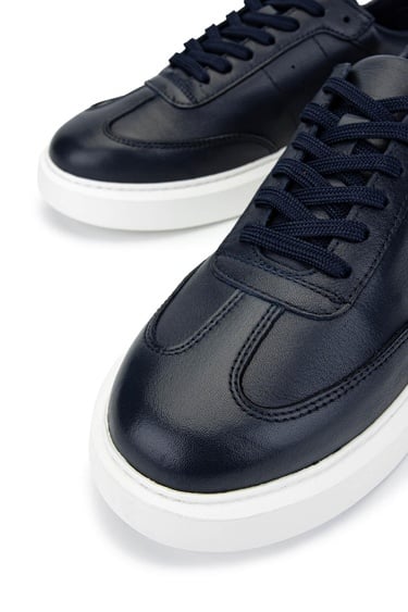  Tamer Tanca Erkek Hakiki Deri Lacivert Sneakers & Spor Ayakkabı