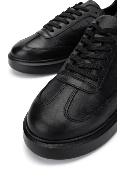  Tamer Tanca Erkek Hakiki Deri Siyah Sneakers & Spor Ayakkabı