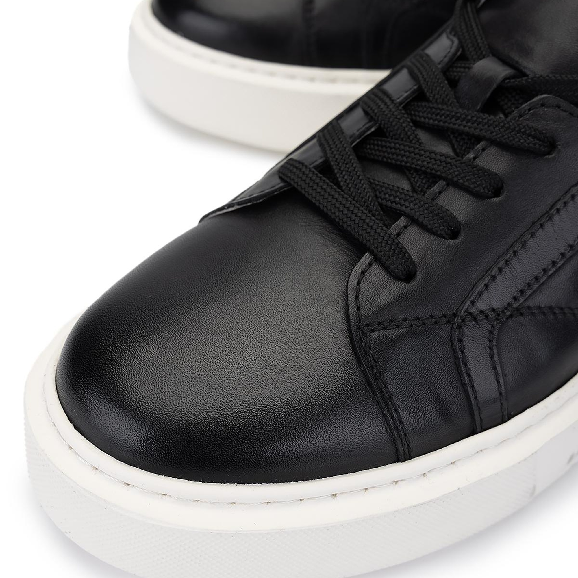 Tamer Tanca Erkek Hakiki Deri Siyah Sneakers & Spor Ayakkabı