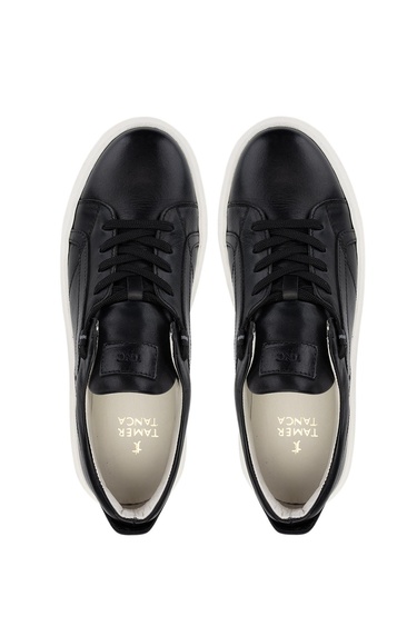  Tamer Tanca Erkek Hakiki Deri Siyah Sneakers & Spor Ayakkabı