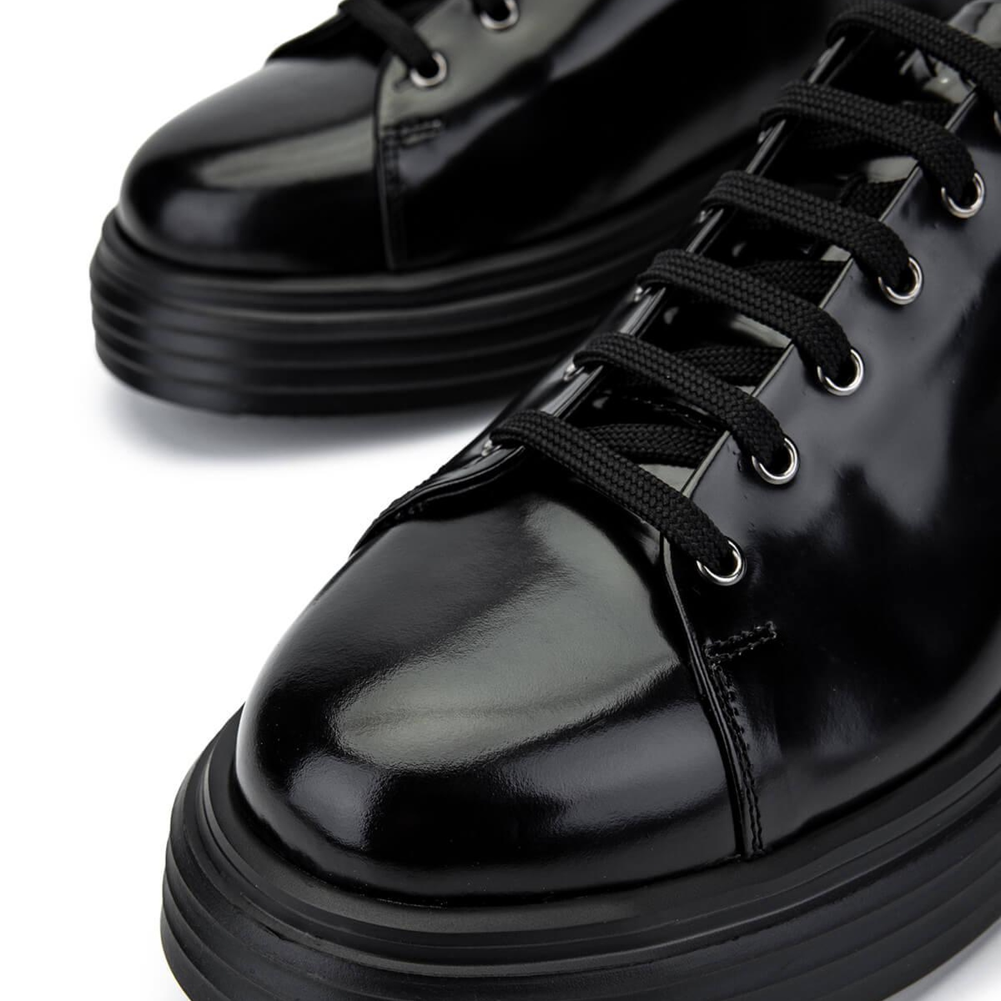 Tamer Tanca Erkek Hakiki Deri Siyah Açma Sneakers & Spor Ayakkabı