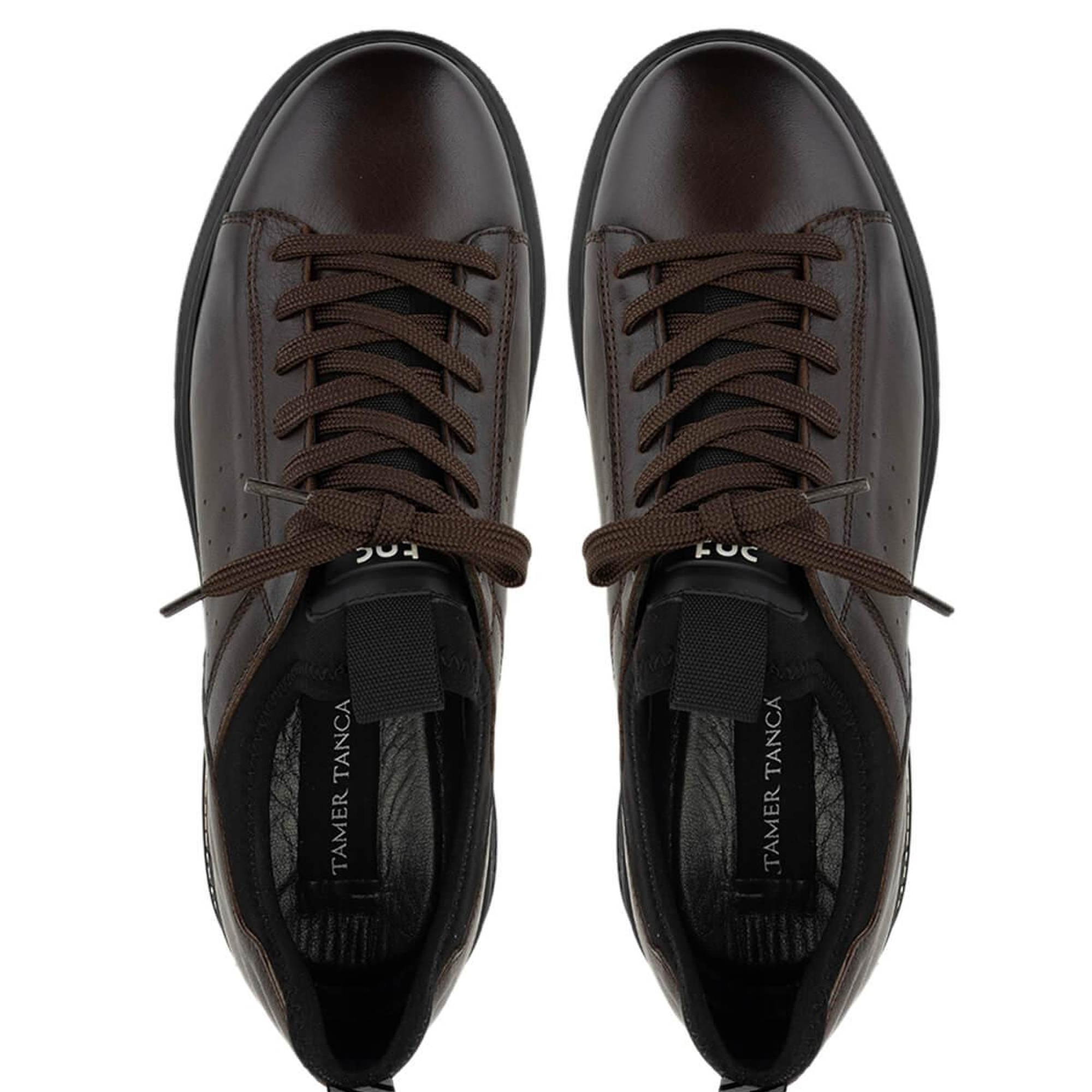 Tamer Tanca Erkek Hakiki Deri Kahverengi Sneakers & Spor Ayakkabı