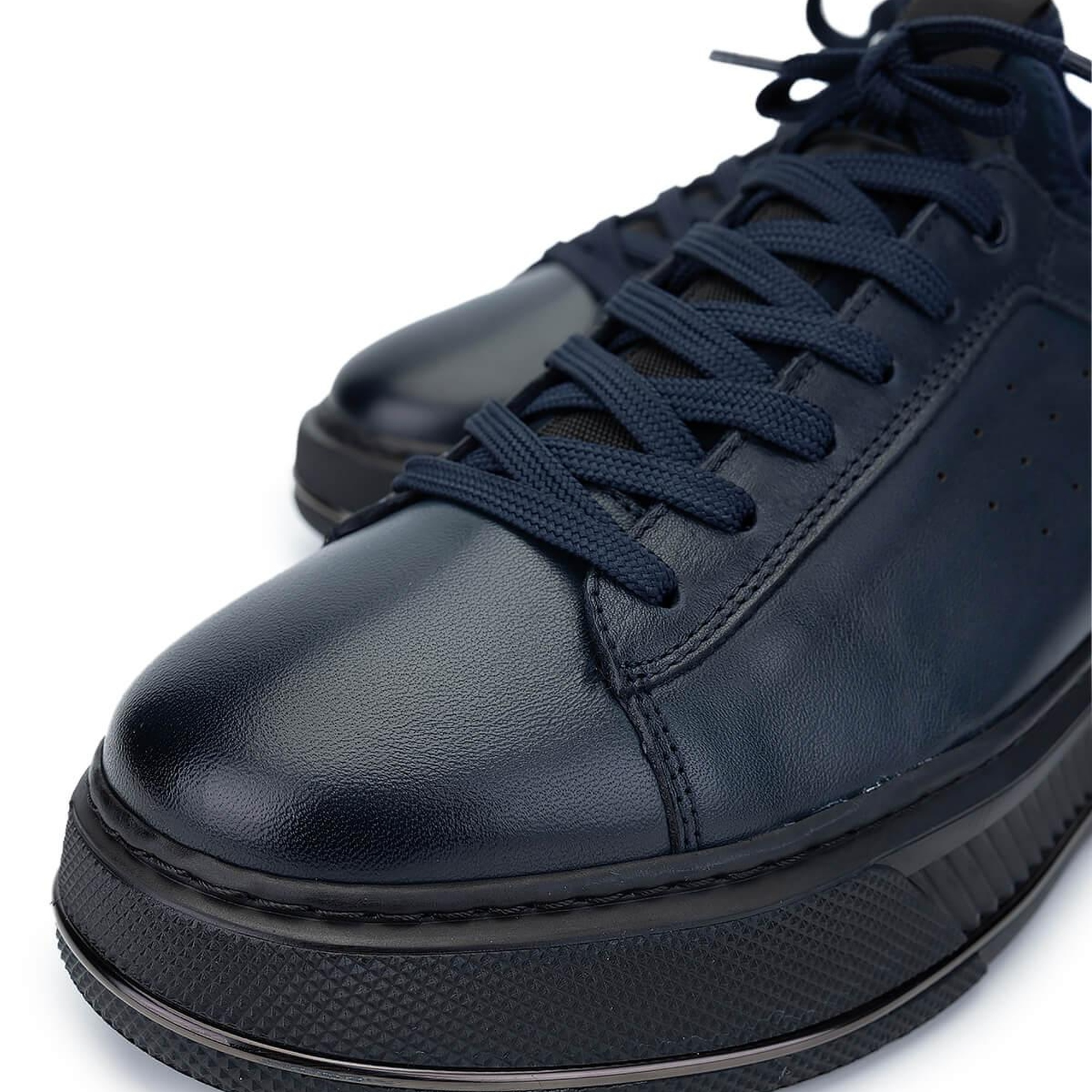 Tamer Tanca Erkek Hakiki Deri Lacivert Sneakers & Spor Ayakkabı