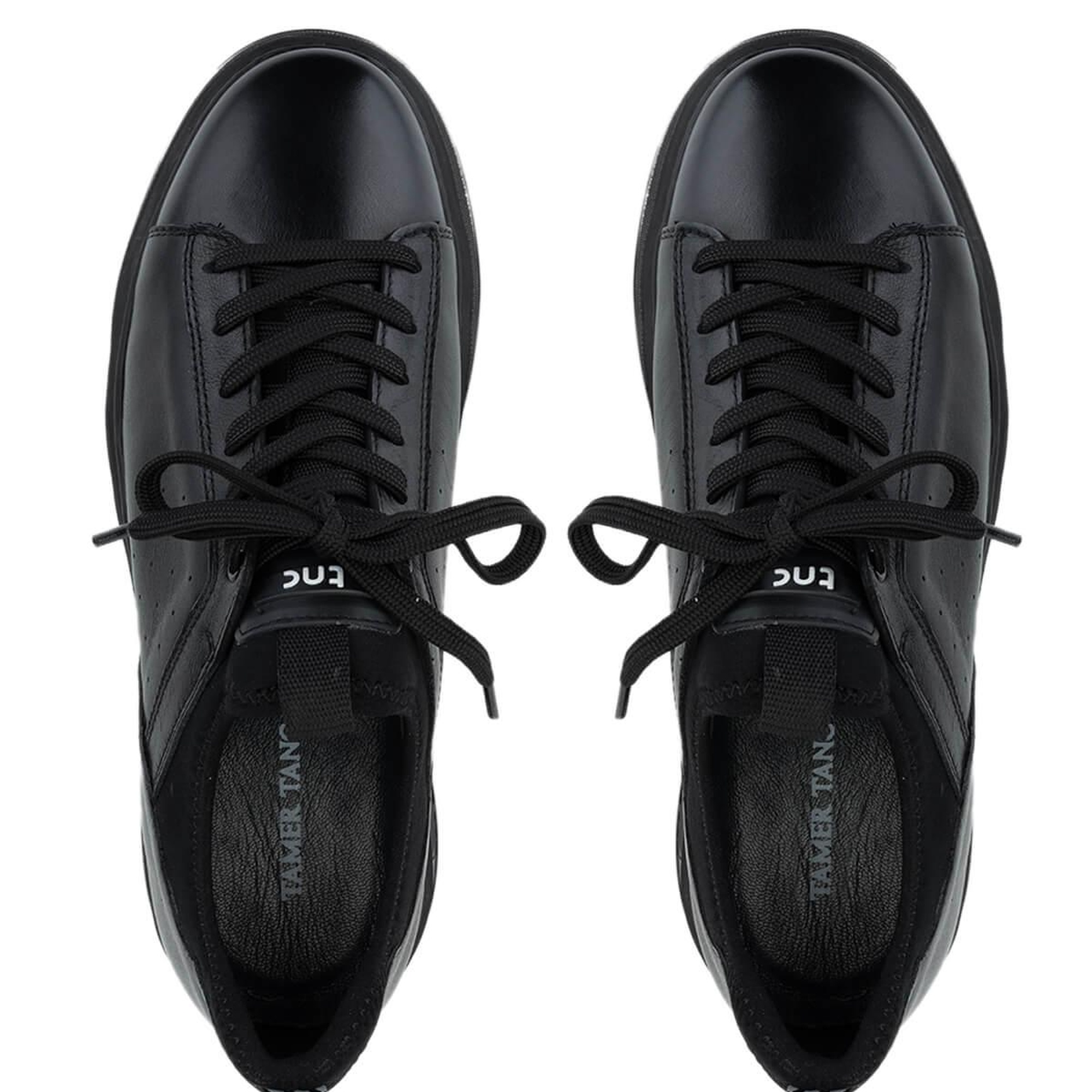 Tamer Tanca Erkek Hakiki Deri Siyah Analin Sneakers & Spor Ayakkabı