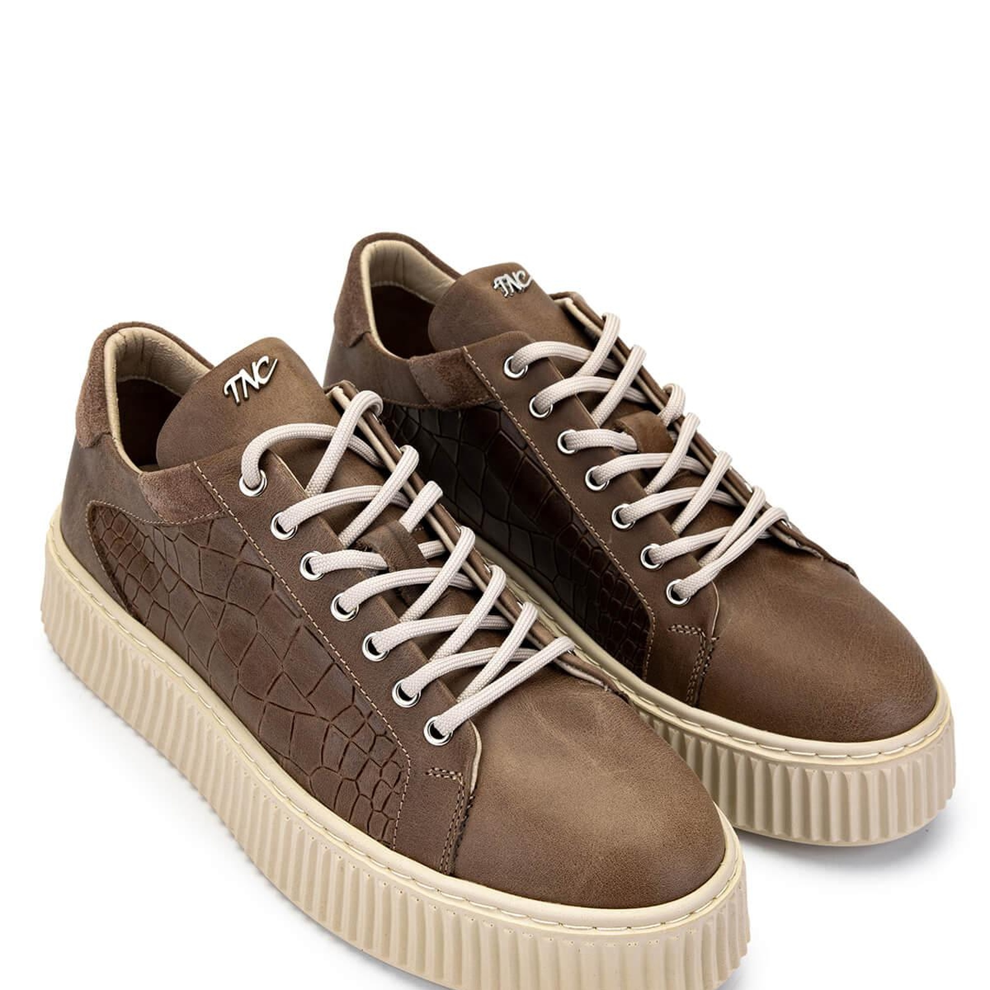 Tamer Tanca Erkek Hakiki Deri Vizon Sneakers & Spor Ayakkabı