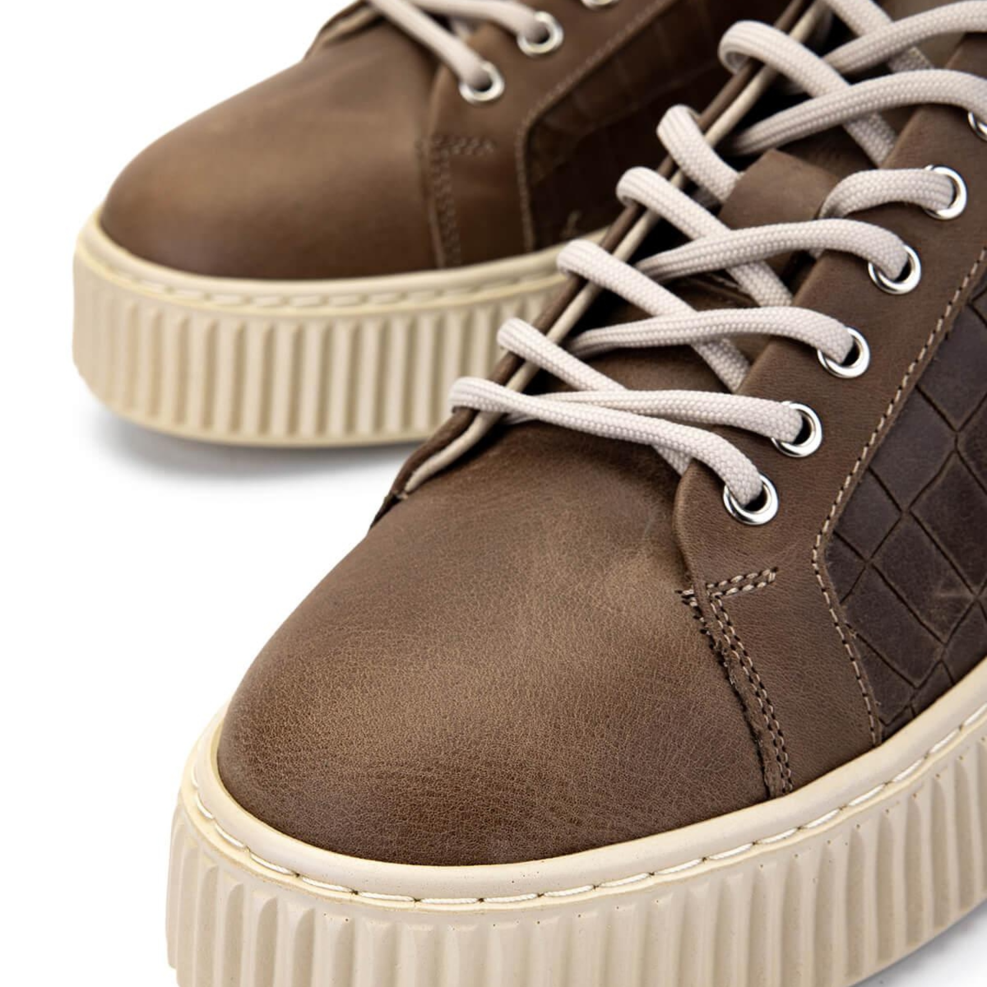 Tamer Tanca Erkek Hakiki Deri Vizon Sneakers & Spor Ayakkabı