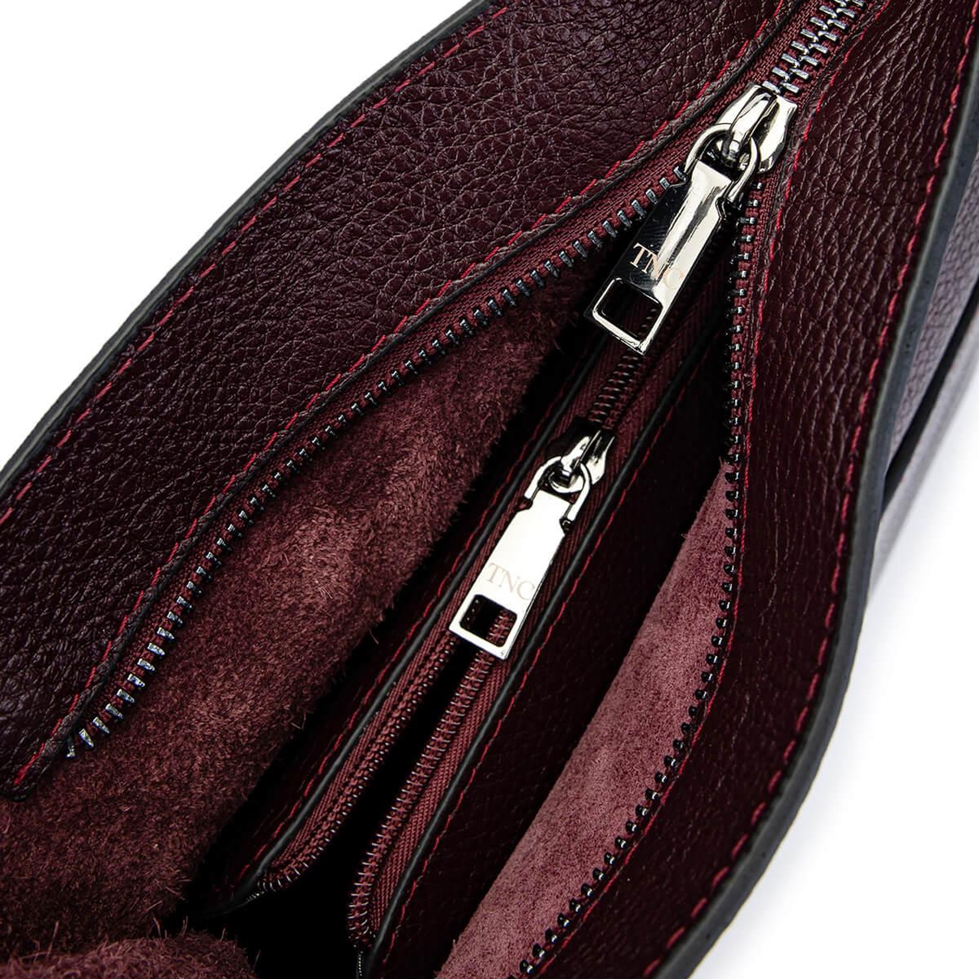 Tamer Tanca Kadın Hakiki Deri Bordo Omuz Çanta