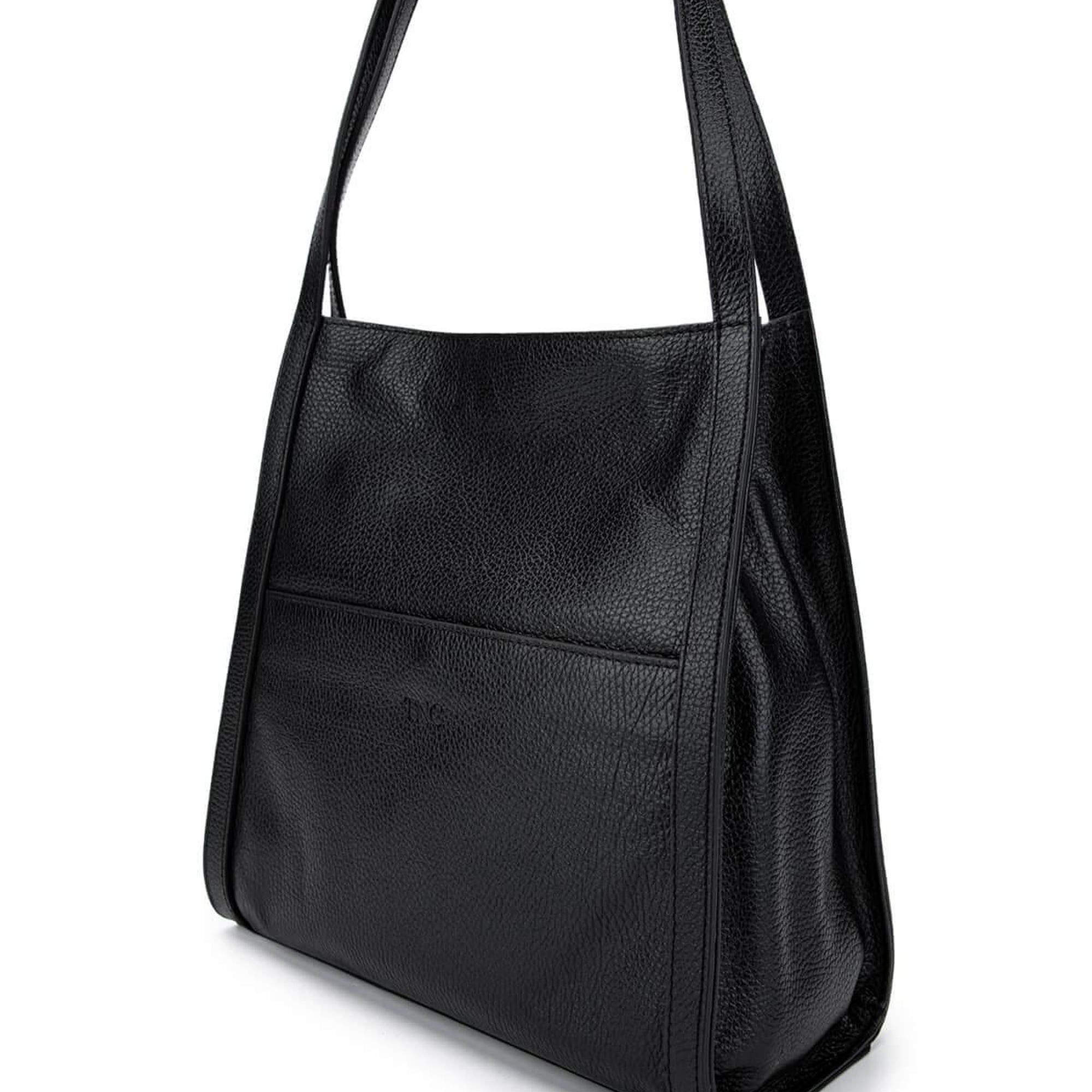 Tamer Tanca Kadın Hakiki Deri Siyah Floter Omuz Çanta