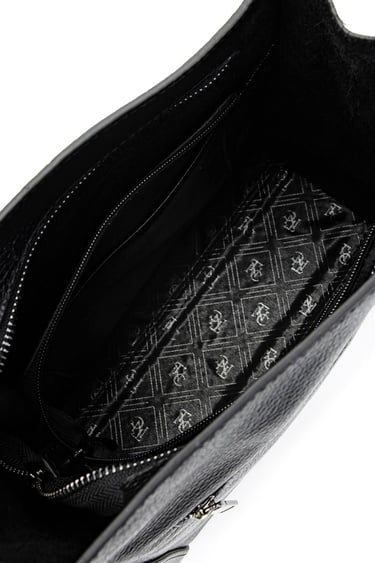 Tamer Tanca Kadın Hakiki Deri Siyah Floter Omuz Çanta