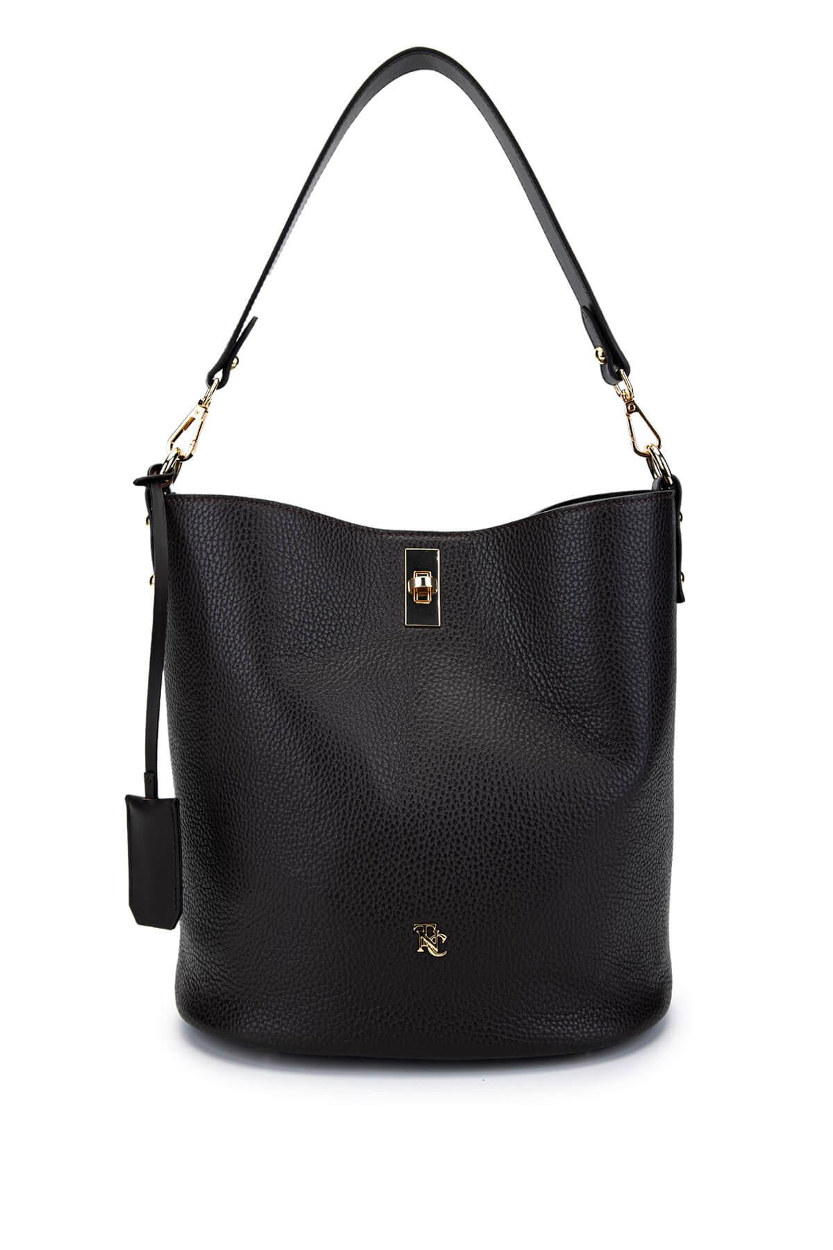  Tamer Tanca Kadın Hakiki Deri Kahverengi Omuz Çanta