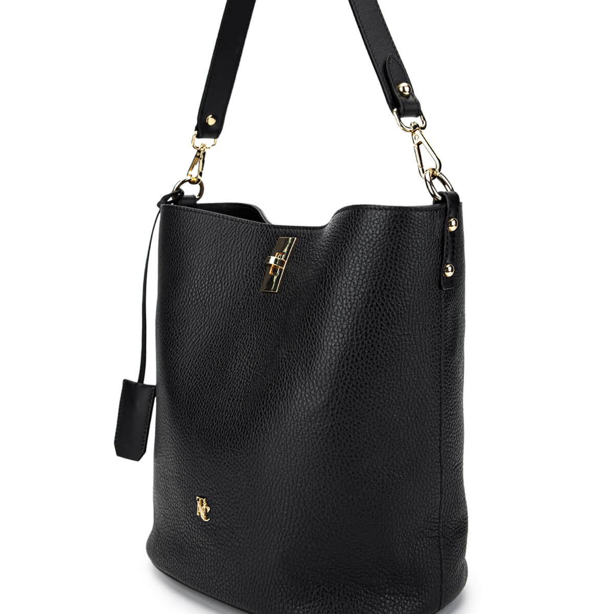 Tamer Tanca Kadın Hakiki Deri Siyah Floter Omuz Çanta