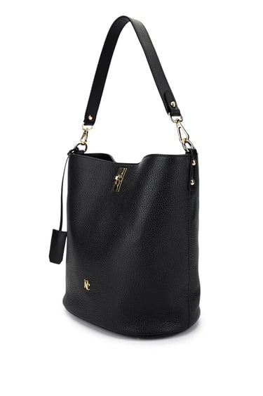  Tamer Tanca Kadın Hakiki Deri Siyah Floter Omuz Çanta