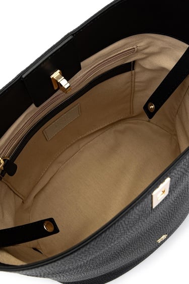  Tamer Tanca Kadın Hakiki Deri Siyah Floter Omuz Çanta