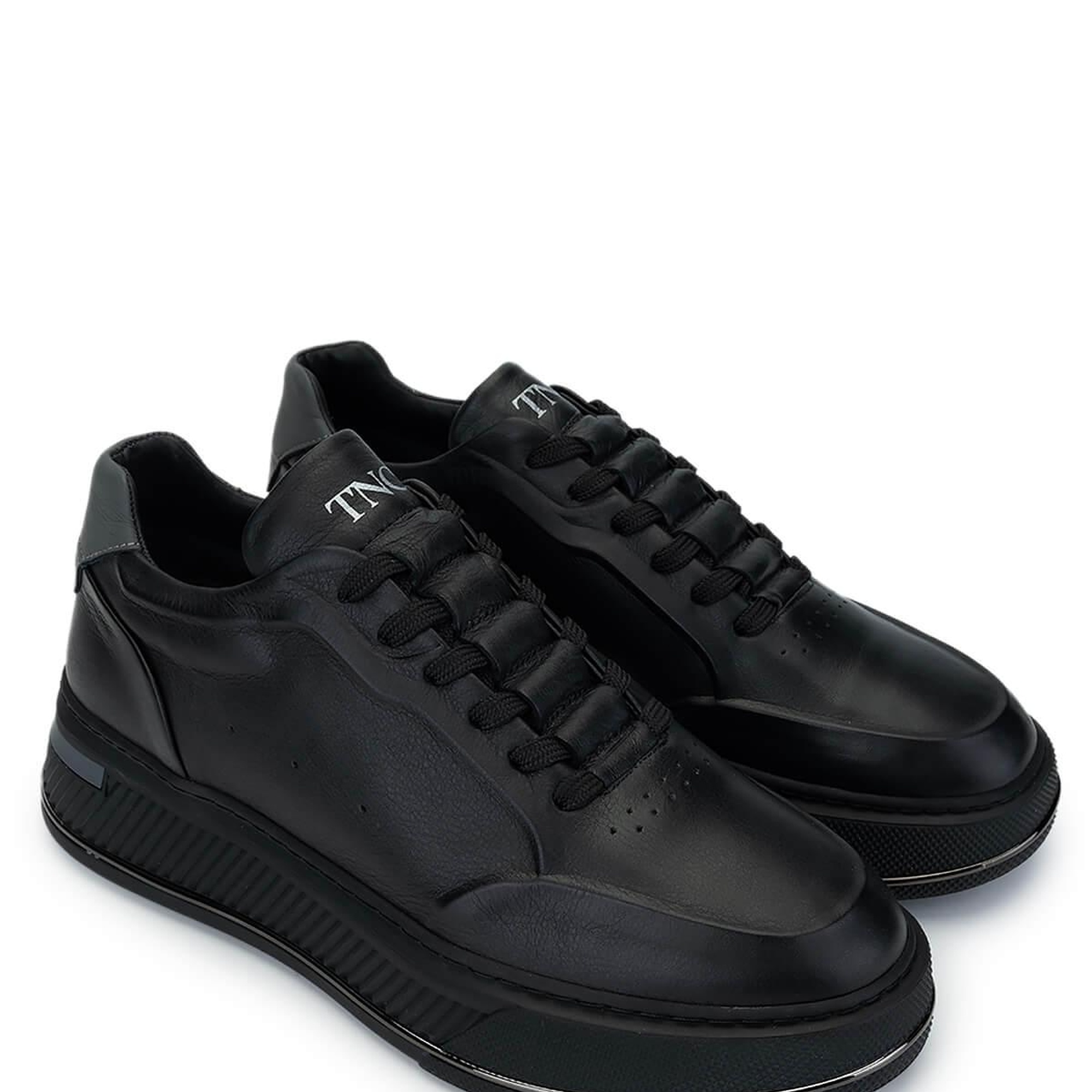 Tamer Tanca Erkek Hakiki Deri Siyah Sneakers & Spor Ayakkabı