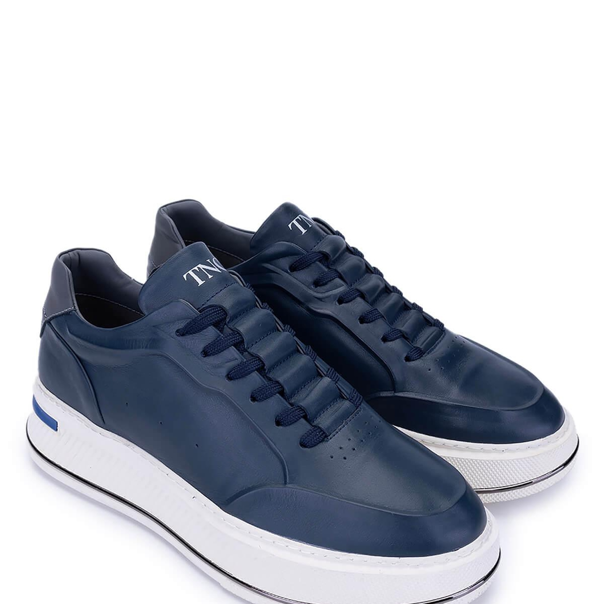 Tamer Tanca Erkek Hakiki Deri Lacivert Sneakers & Spor Ayakkabı