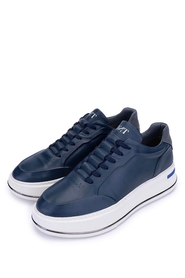  Tamer Tanca Erkek Hakiki Deri Lacivert Sneakers & Spor Ayakkabı