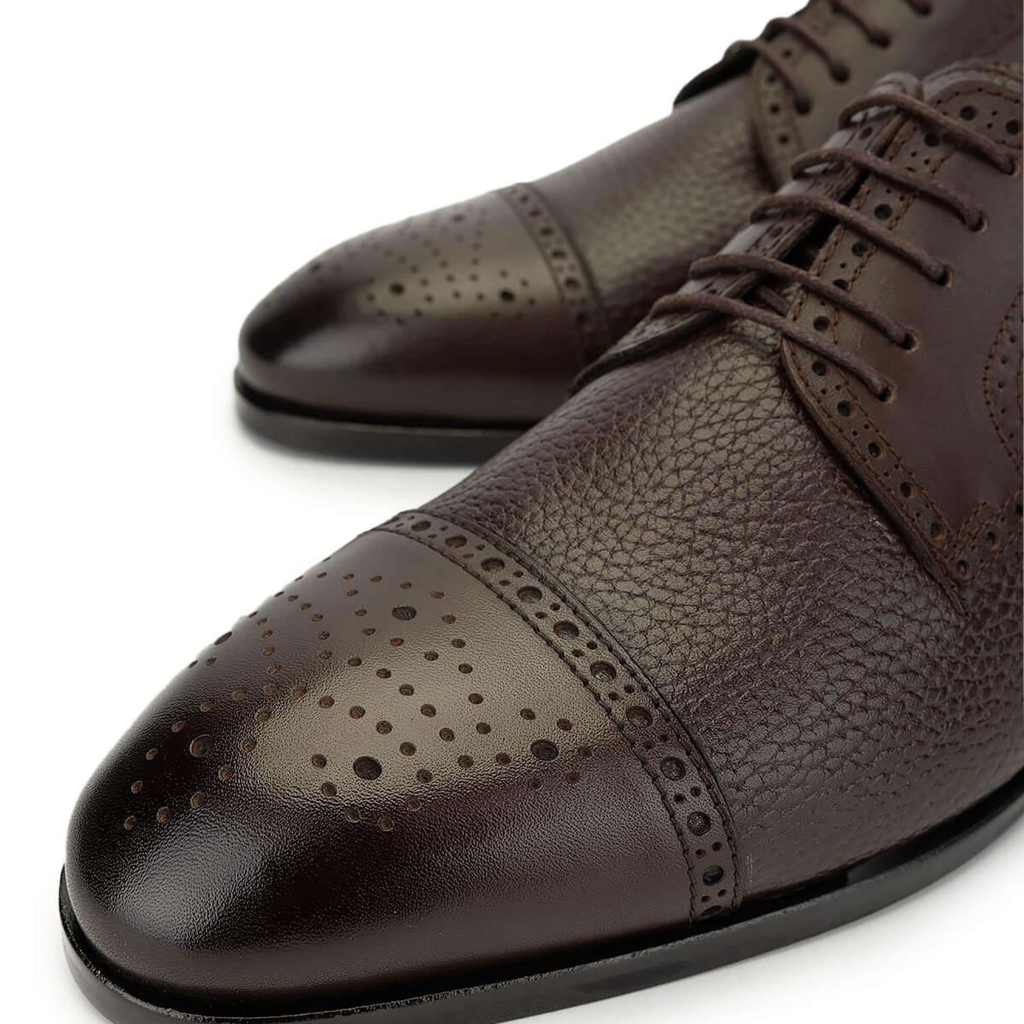 Tamer Tanca Erkek Hakiki Deri Kahverengi Klasik Ayakkabı