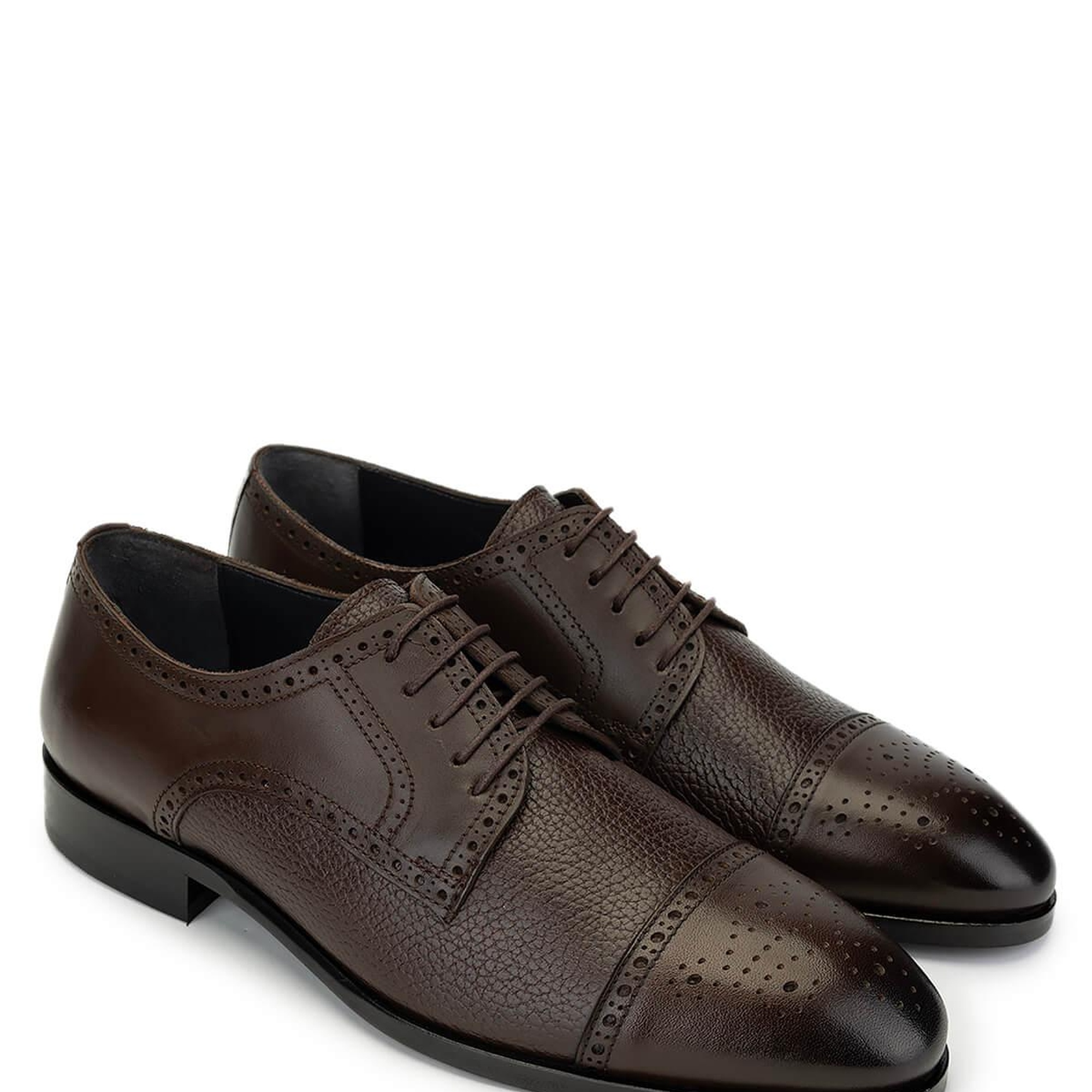 Tamer Tanca Erkek Hakiki Deri Kahverengi Klasik Ayakkabı