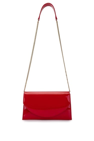  Tamer Tanca Kadın Vegan Kırmızı Rugan Omuz Çanta