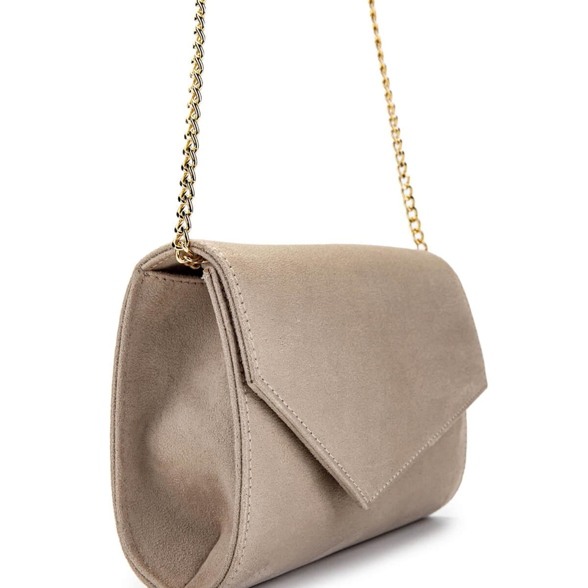 Tamer Tanca Kadın Vegan Bej Süet Omuz Çanta