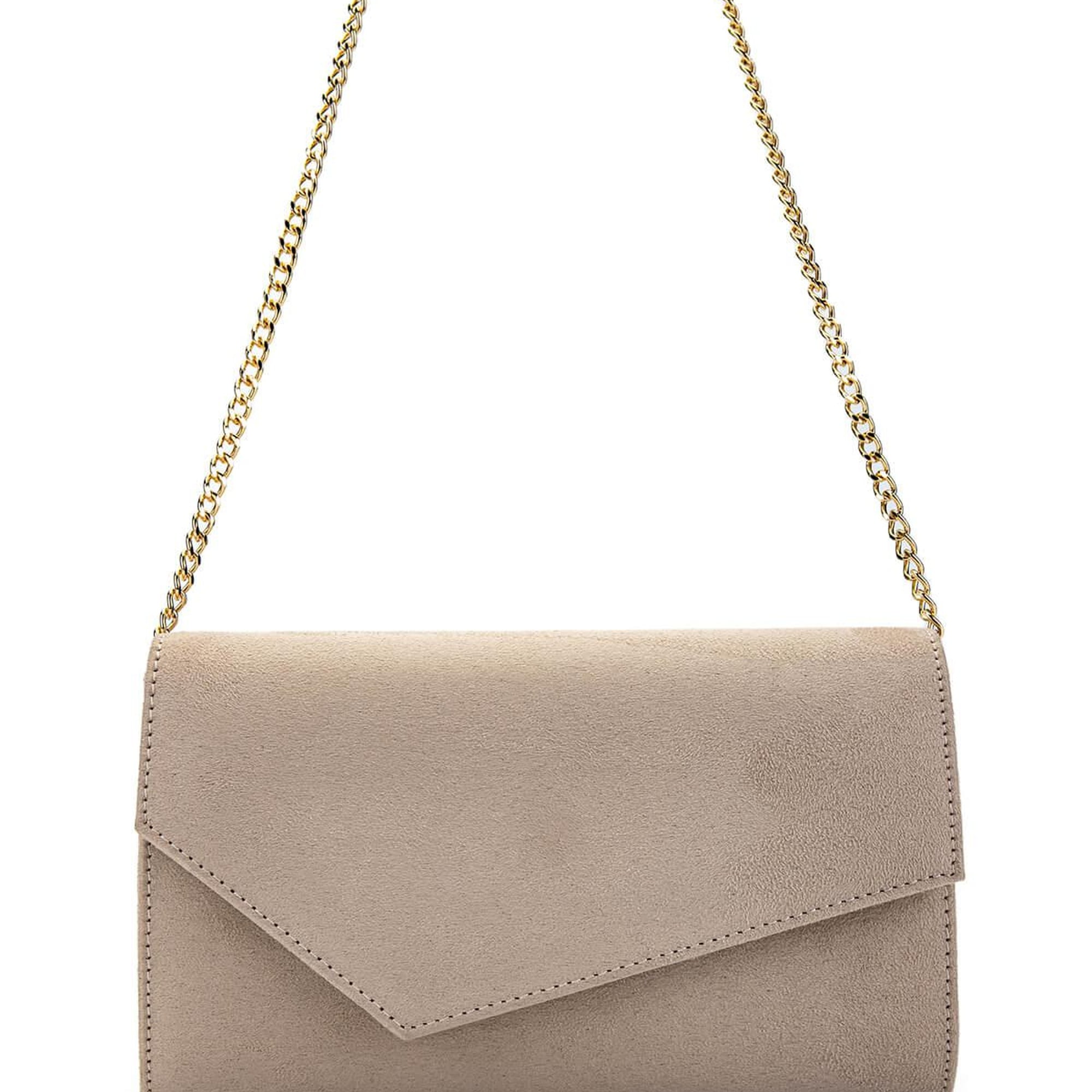 Tamer Tanca Kadın Vegan Bej Süet Omuz Çanta