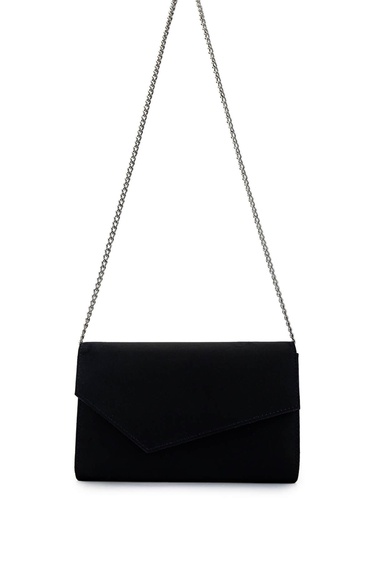  Tamer Tanca Kadın Vegan Siyah Süet Omuz Çanta