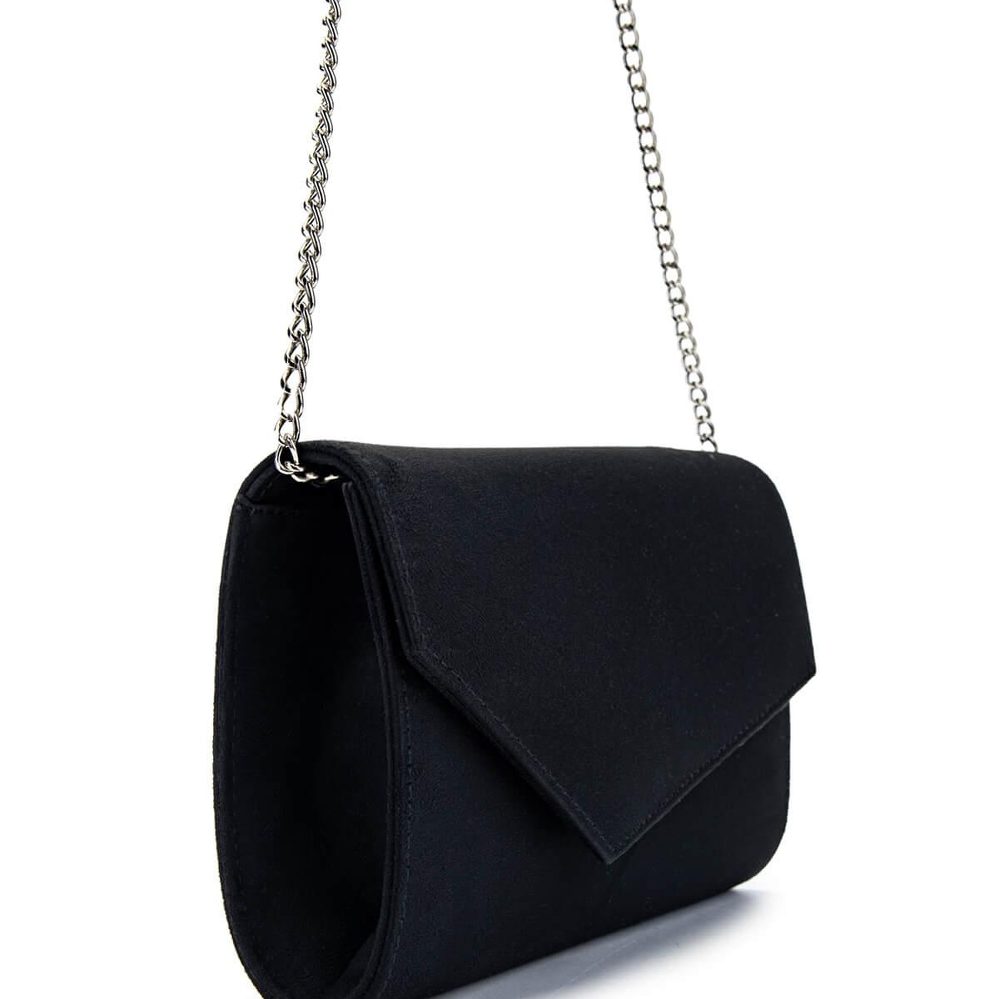 Tamer Tanca Kadın Vegan Siyah Süet Omuz Çanta