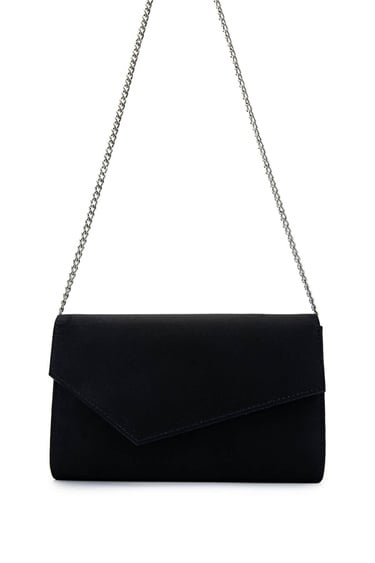  Tamer Tanca Kadın Vegan Siyah Süet Omuz Çanta