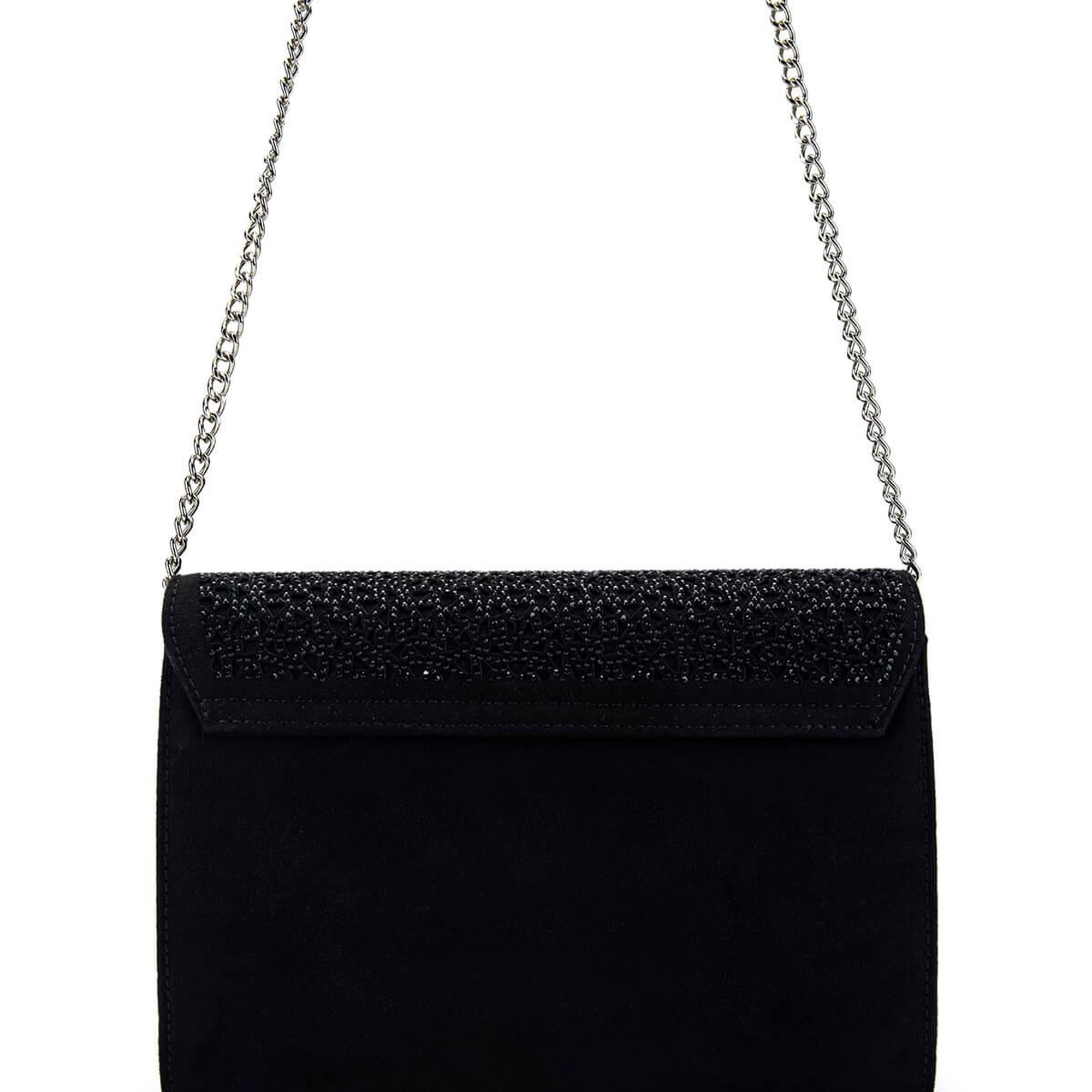 Tamer Tanca Kadın Vegan Siyah Süet Omuz Çanta