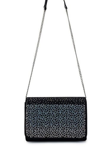  Tamer Tanca Kadın Vegan Siyah Süet Omuz Çanta