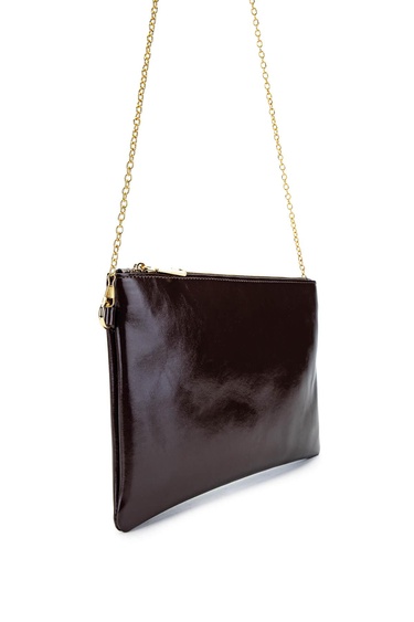  Tamer Tanca Kadın Vegan Kahverengi Rugan El Çantası