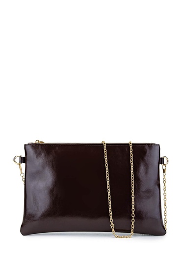  Tamer Tanca Kadın Vegan Kahverengi Rugan El Çantası