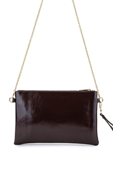  Tamer Tanca Kadın Vegan Kahverengi Rugan El Çantası