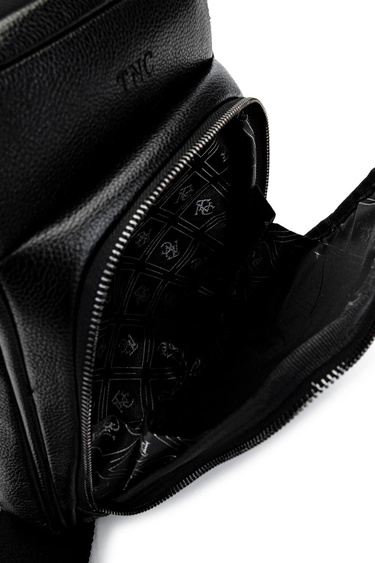  Tamer Tanca Erkek Hakiki Deri Siyah Postacı Çanta