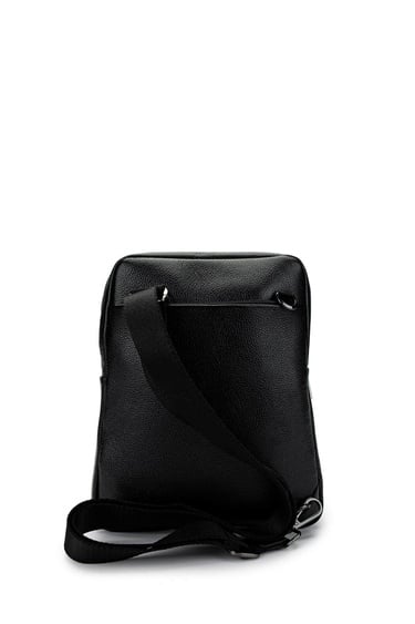  Tamer Tanca Erkek Hakiki Deri Siyah Postacı Çanta