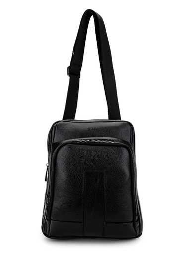  Tamer Tanca Erkek Hakiki Deri Siyah Postacı Çanta